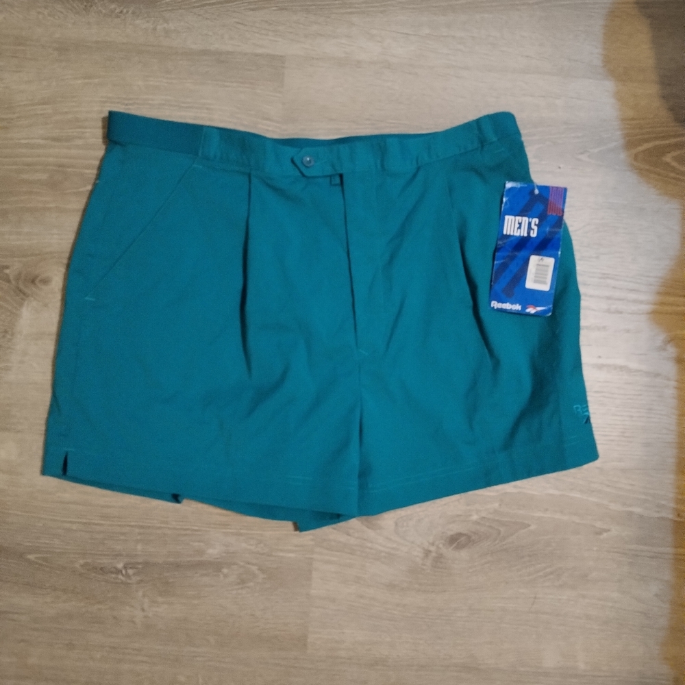 NWT Vintage Reebok Athletic Golf Tennis Stretch Dress Shorts Green Size 36 - Picture 2 of 6